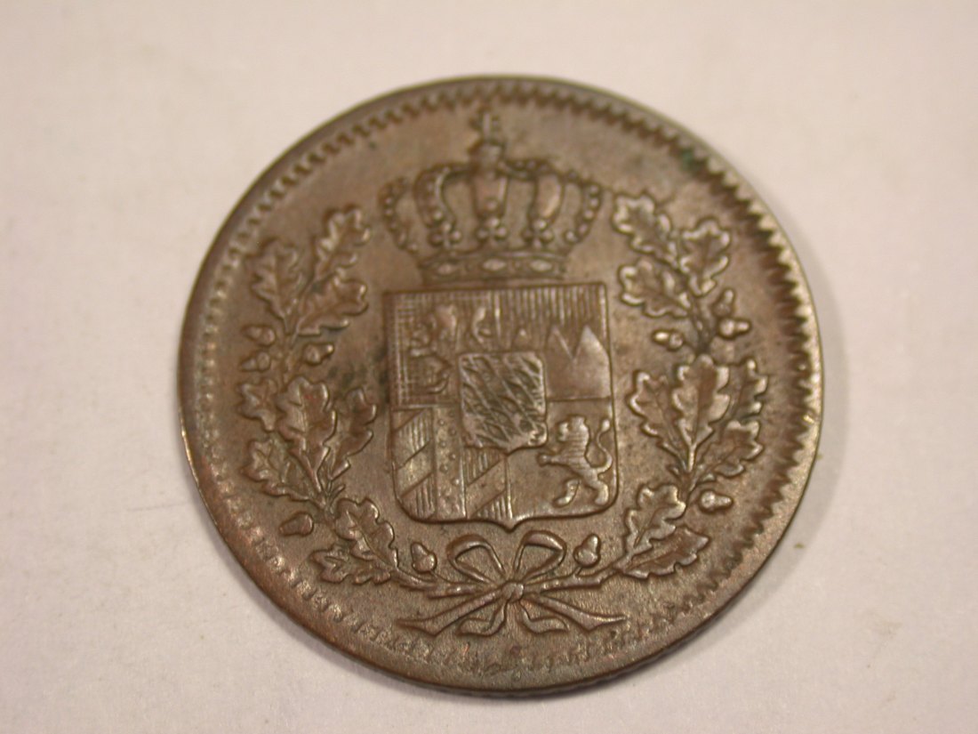  J03  Bayern  1 Pfennig 1851 in ss-vz  Originalbilder   