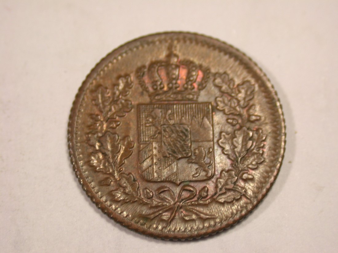  J03  Bayern  1 Pfennig 1852 in ss-vz  Originalbilder   
