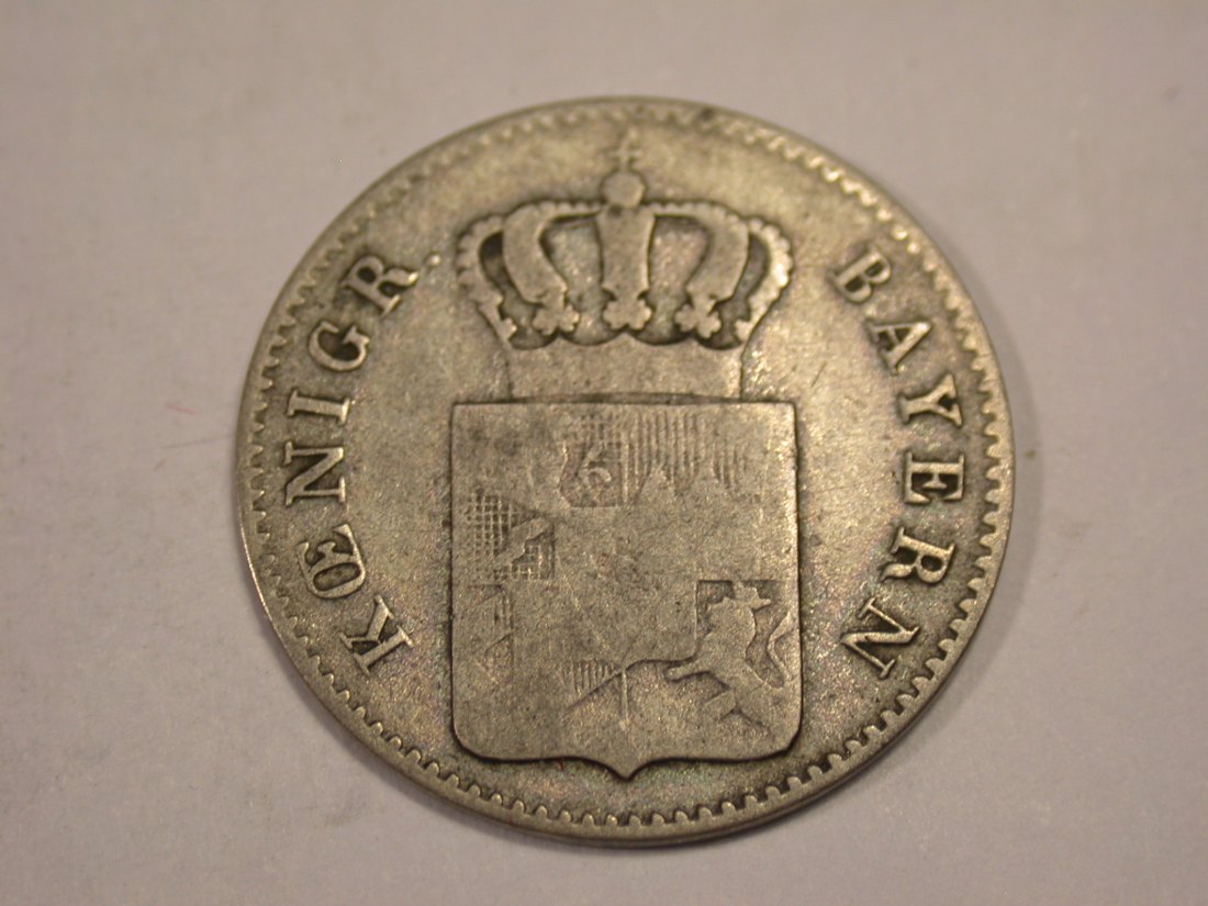  J03  Bayern  3 Kreuzer 1853 in ss  Originalbilder   