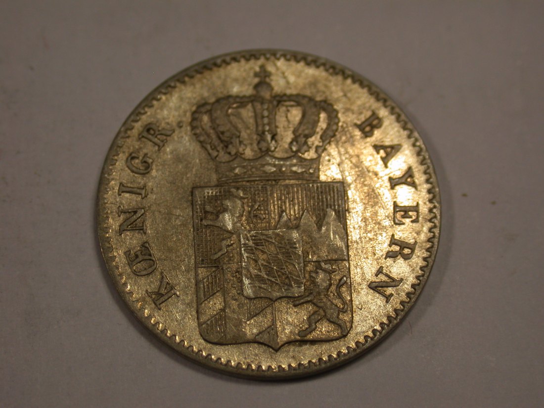  J03  Bayern  3 Kreuzer 1852 in ss+  Originalbilder   