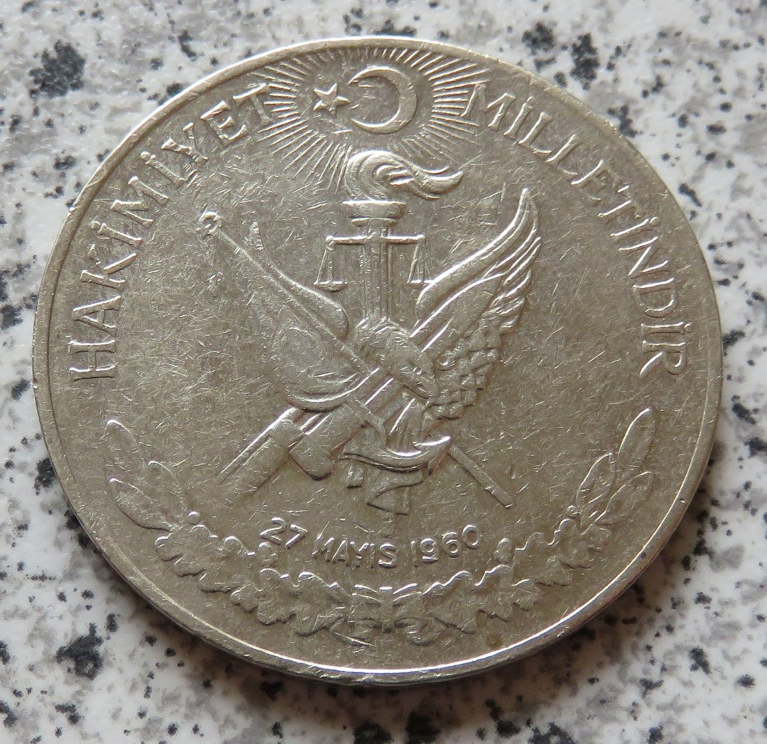  Türkei 10 Lira 1960, Silber   