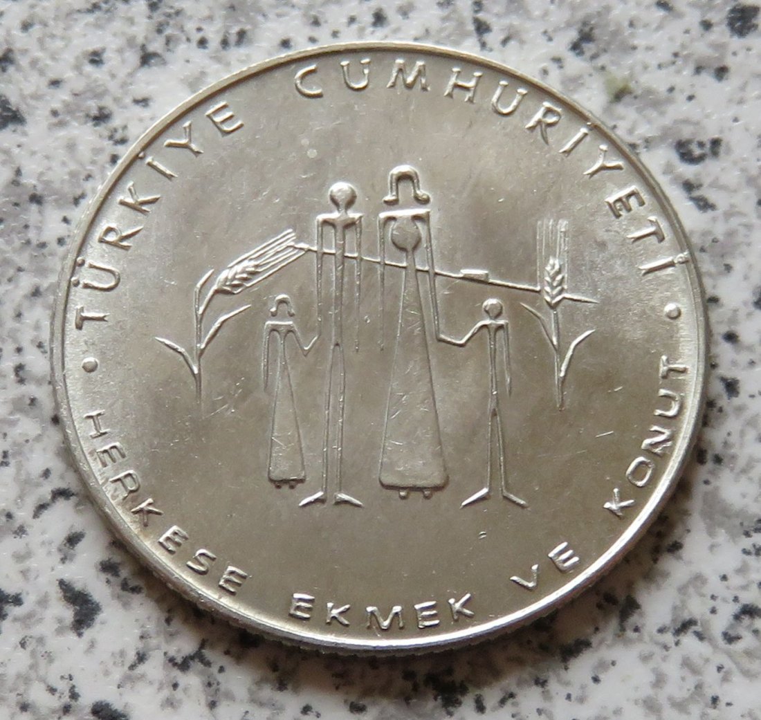  Türkei 50 Lira 1977, Silber   