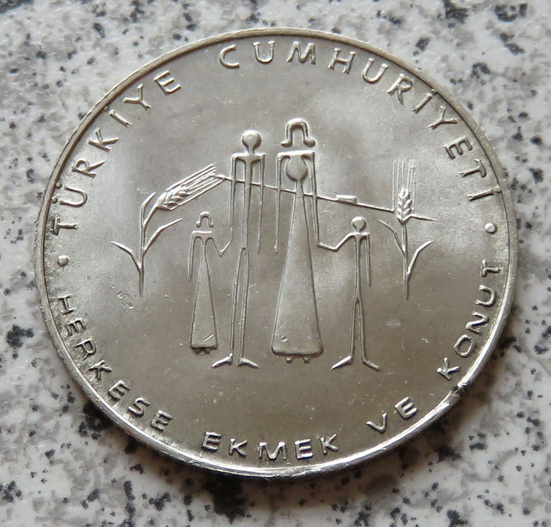  Türkei 50 Lira 1977, Silber   