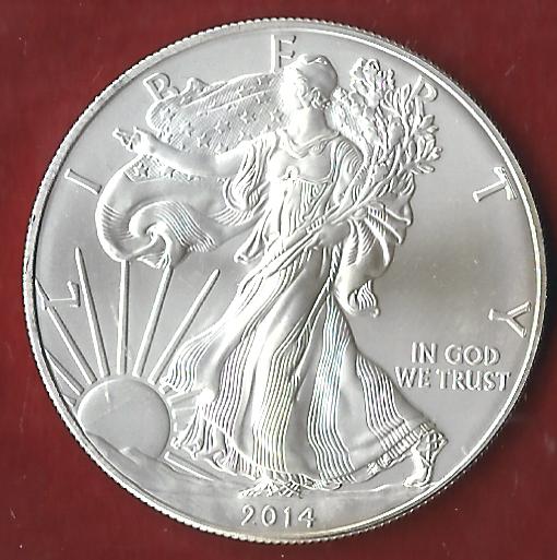  USA 1 Dollar Silver Eagle 2014 1 Oz Feinsilber Münzankauf Koblenz Frank Maurer AK 58   