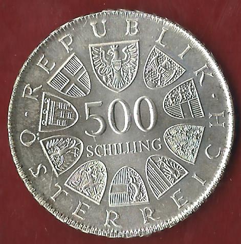  Österreich 500 Schilling 1980 35 Euro Nennwert Münzankauf Koblenz Frank Maurer AK 60   