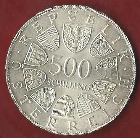 Österreich 500 Schilling 1980 35 Euro Nennwert Münzankauf Koblenz Frank Maurer AK 61   