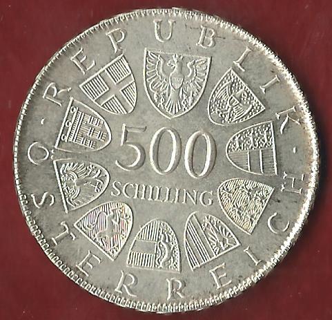  Österreich 500 Schilling 1980 35 Euro Nennwert Münzankauf Koblenz Frank Maurer AK 64   