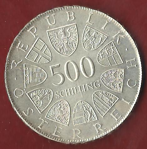  Österreich 500 Schilling 1981 35 Euro Nennwert Münzankauf Koblenz Frank Maurer AK 66   