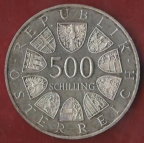  Österreich 500 Schilling 1983 35 Euro Nennwert Münzankauf Koblenz Frank Maurer AK 67   
