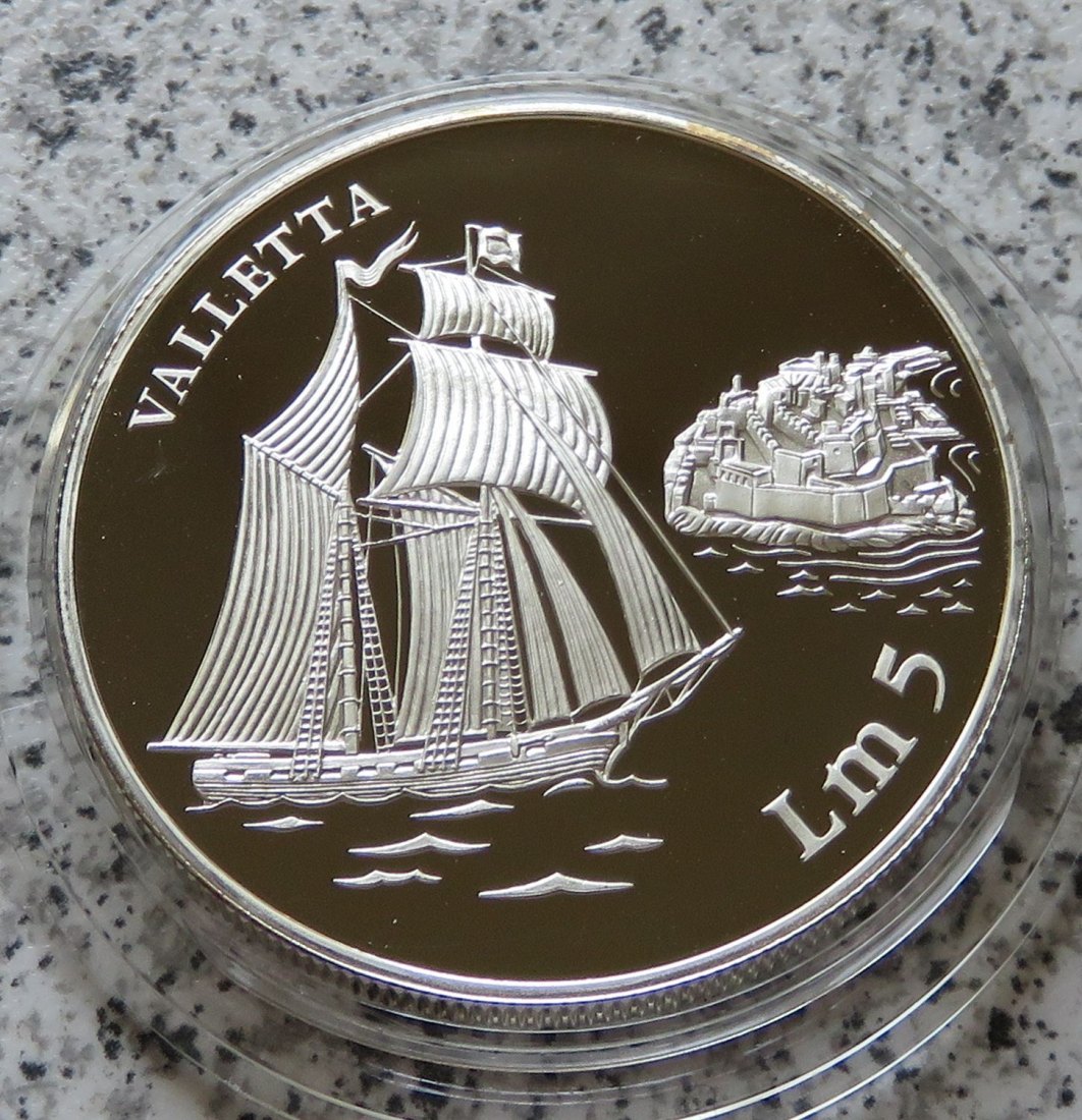  Malta 5 Liri 1994, Auflage 20.000 Stück   