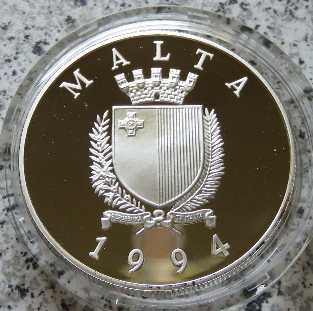  Malta 5 Liri 1994, Auflage 20.000 Stück   