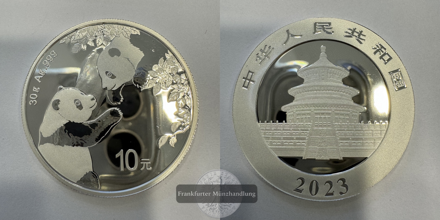  China  10 Yuan  2023  Panda  KM#2750 FM-Frankfurt  Feinsilber: 29,97g   
