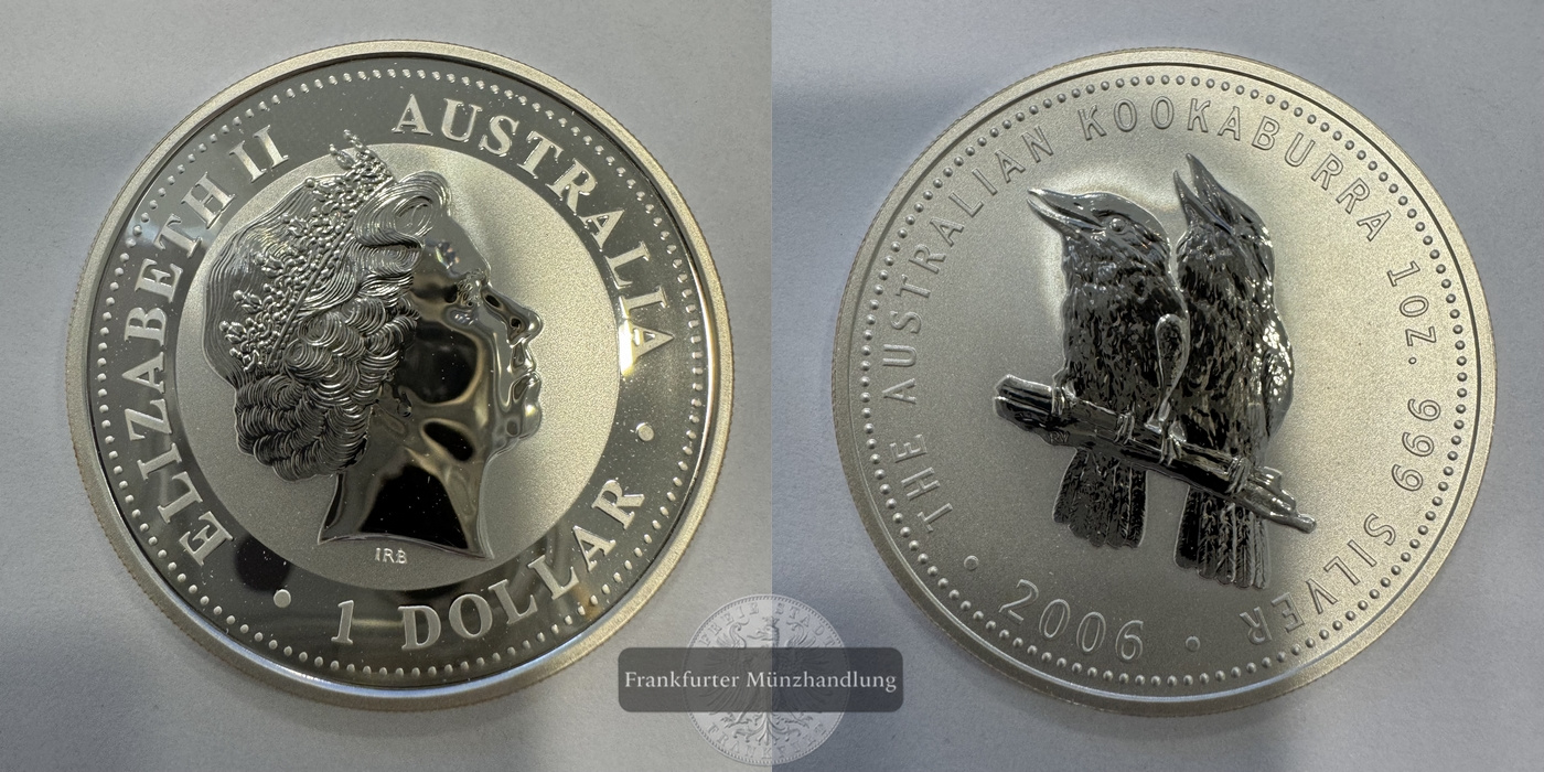  Australien 1 Dollar 2006  Kookaburra  FM-Frankfurt KM#286 Feinsilber: 31,1g   