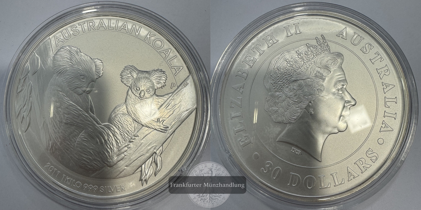  Australien  30 Dollar 2011  Koala (1kg)  FM-Frankfurt  Feinsilber: 1000g   