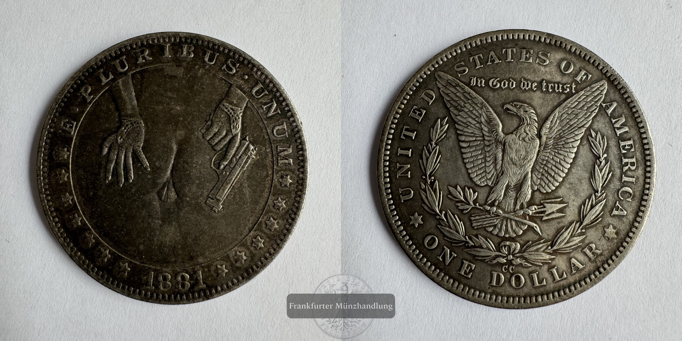  USA Medaille 1 Dollar Morgan Hobo 1881 FM-Frankfurt Gewicht: 22,6g   