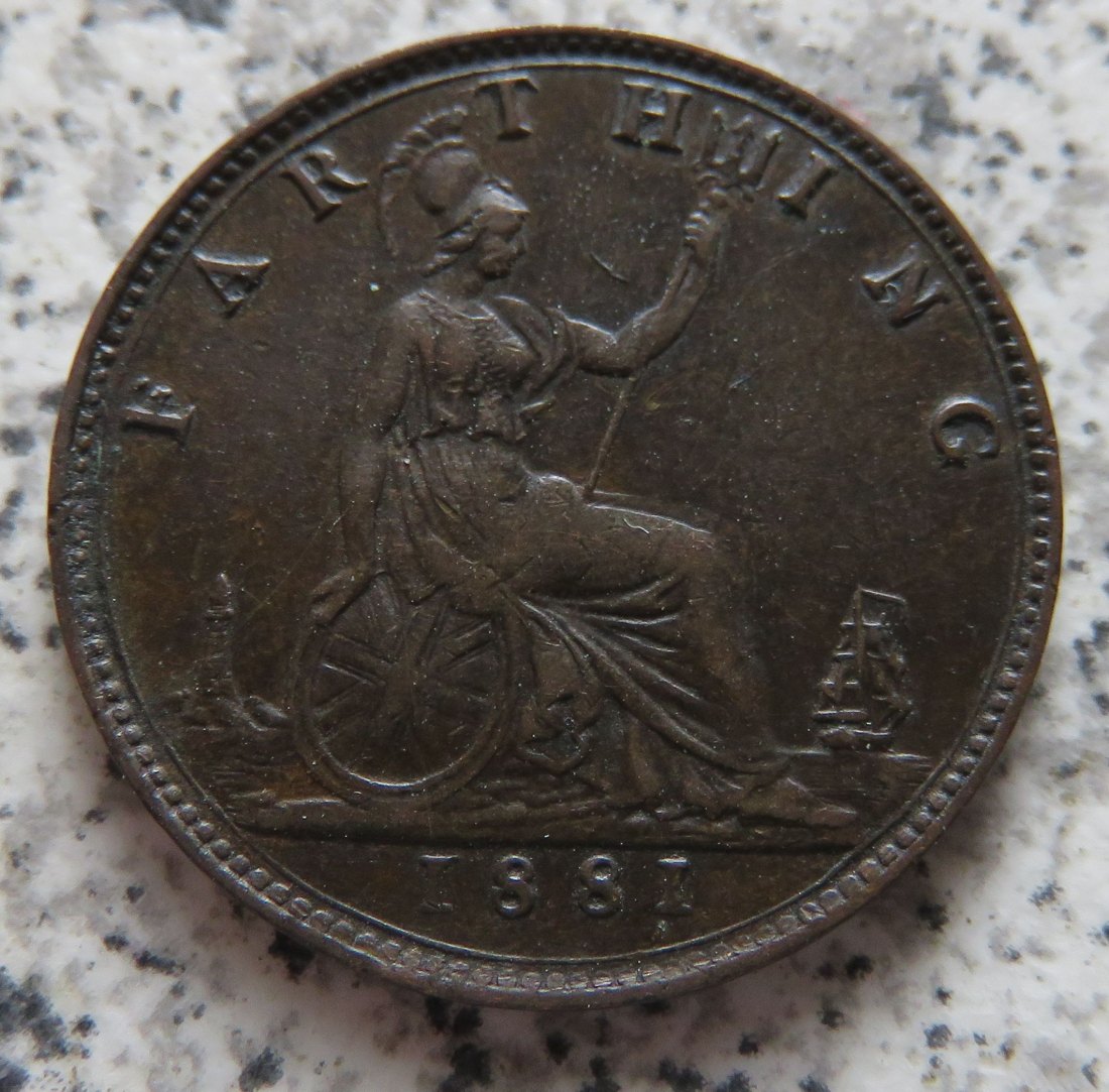  Großbritannien 1 Farthing 1881   