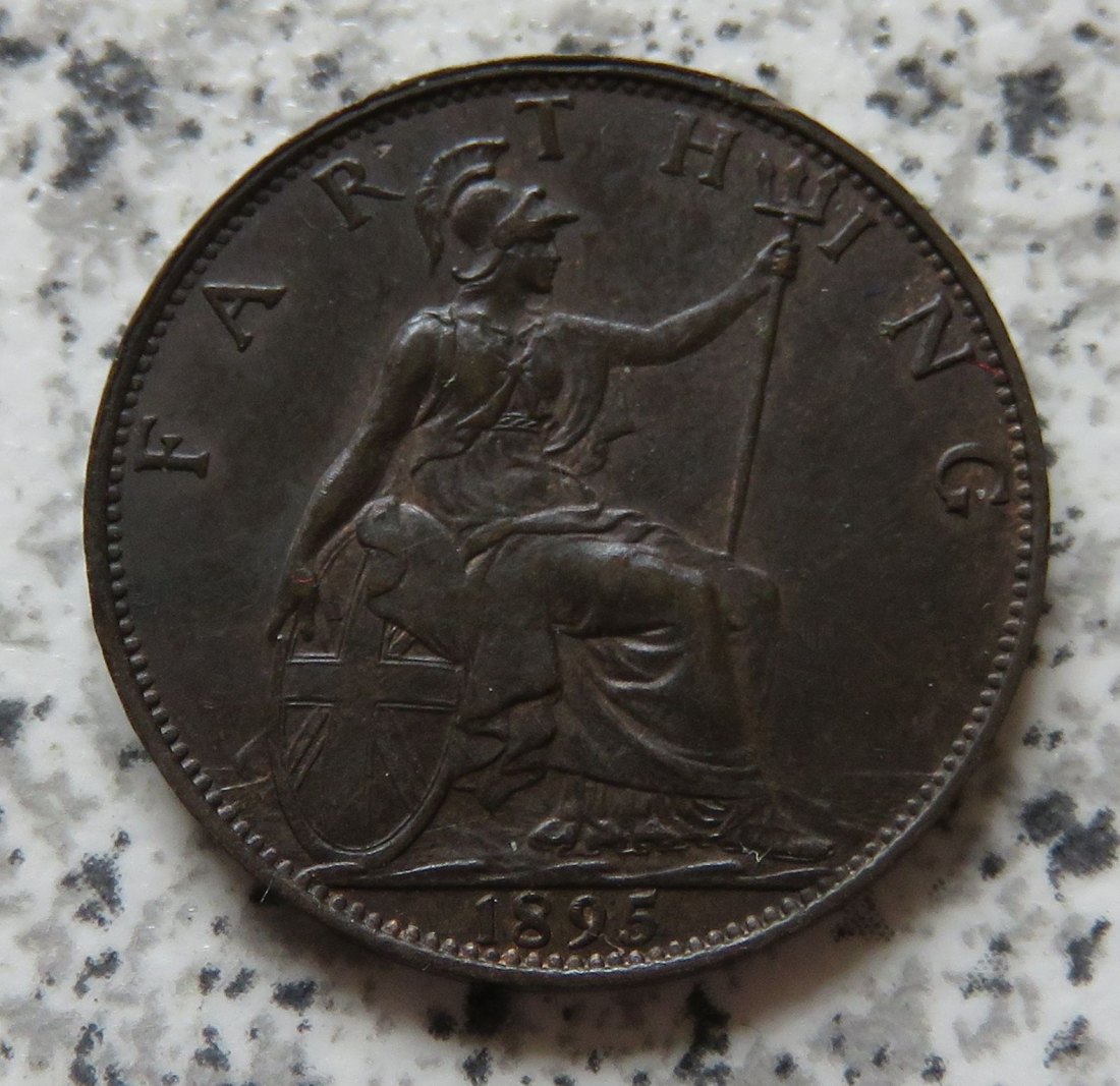  Großbritannien 1 Farthing 1895 Old head   