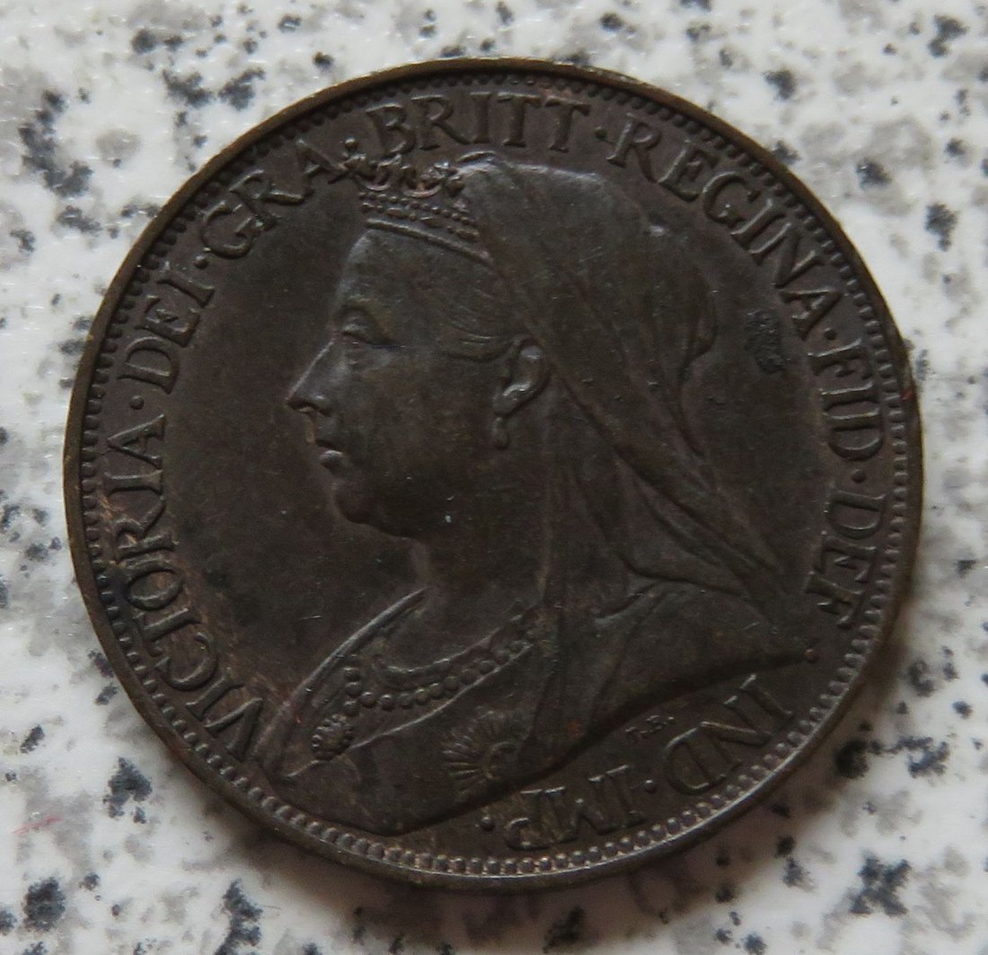  Großbritannien 1 Farthing 1895 Old head   