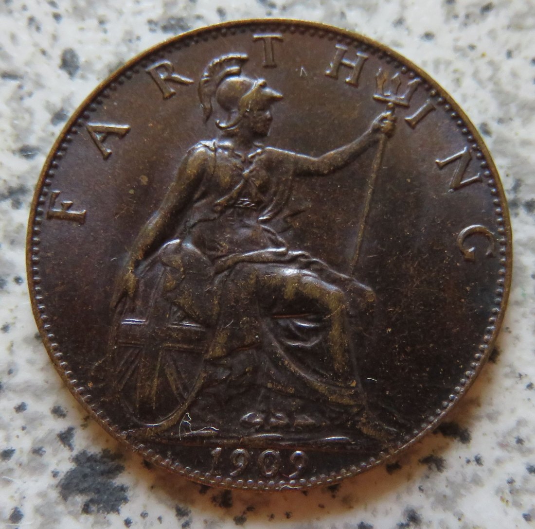  Großbritannien 1 Farthing 1909   