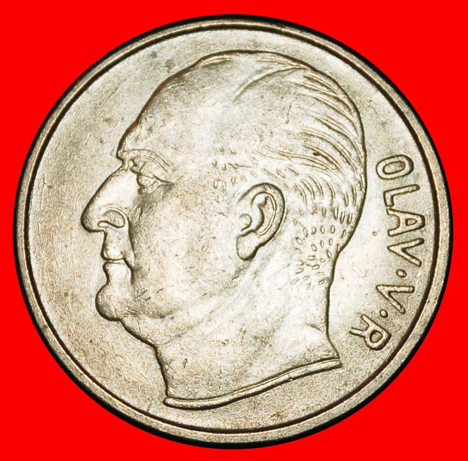 Ⰶ PFERD (1958-1973): NORWEGEN ★ 1 KRONE 1969 STEMPEL I! OLAV V. (1957-1991)★ OHNE VORBEHALT!   