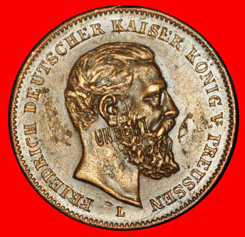 ⰶPREUSSEN:DEUTSCHLAND★UNVERÖFFENTLICHT TYP VON GOLD 10 MARK 1888★FRIEDRICH III. 1831-★OHNE VORBEHALT