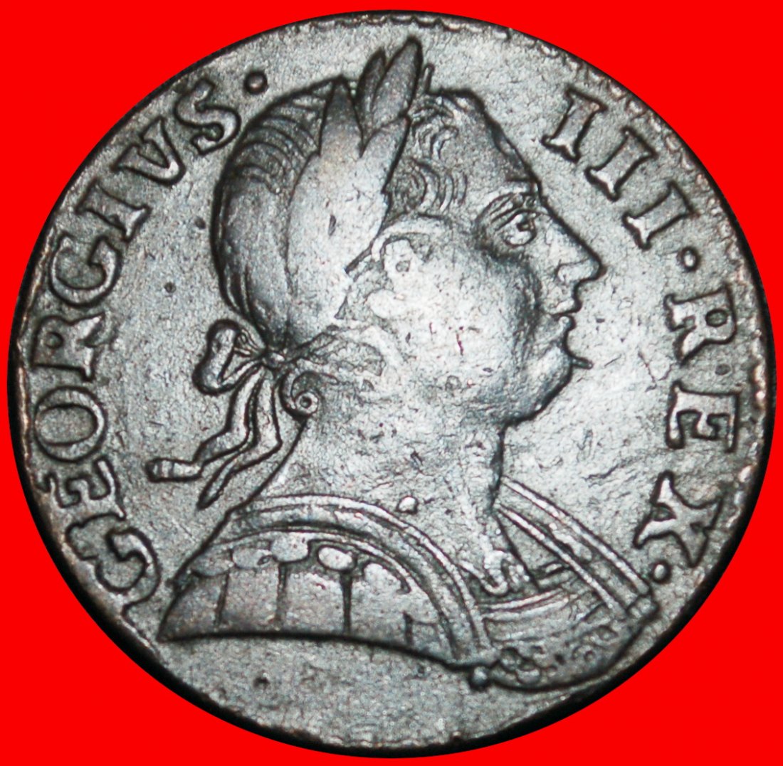 Ⰶ GEORGE III (1760-1820):GREAT BRITAIN★TYPE OF 1/2 PENNY 1774★TYPE 1770-1775★LOW START ★ NO RESERVE!