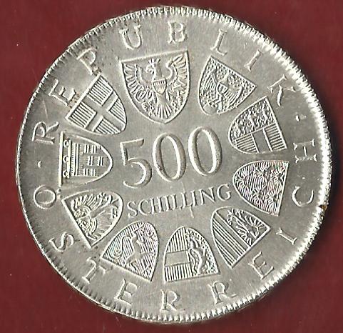  Österreich 500 Schilling 1980 35 Euro Nennwert Münzankauf Koblenz Frank Maurer AK 68   