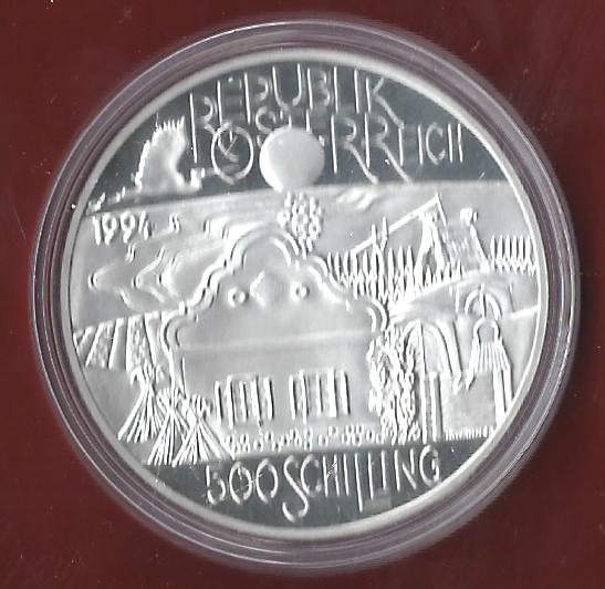  Österreich 500 Schilling 1994 PP 35 Euro Nennwert Münzankauf Koblenz Frank Maurer AK 69   