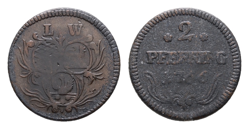  Altdeutschland; Kleinmünze 1766   