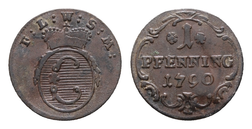  Altdeutschland; Kleinmünze 1790   