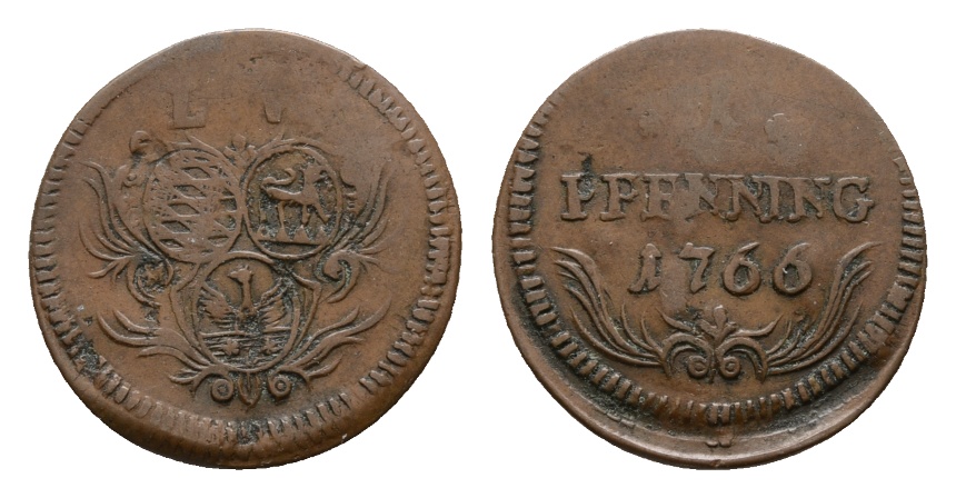  Altdeutschland; Kleinmünze 1766   