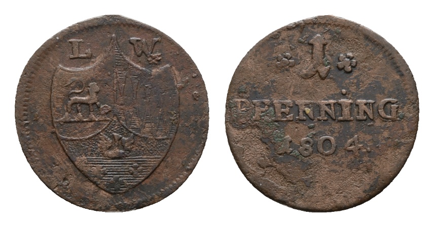  Altdeutschland; Kleinmünze 1804   