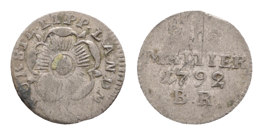  Altdeutschland; Kleinmünze 1792   