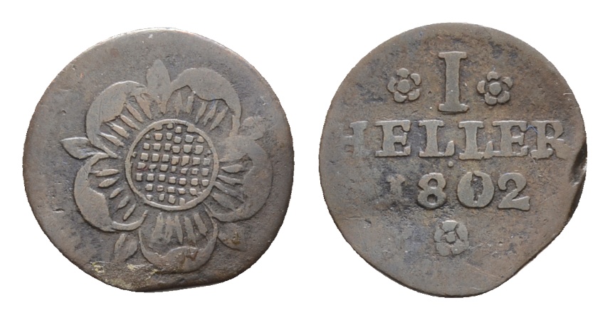  Altdeutschland; Kleinmünze 1802   