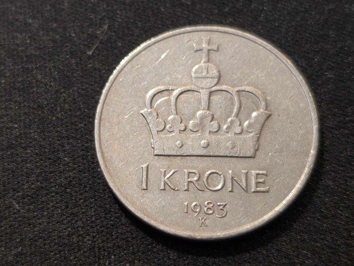  Norwegen 1 Krone 1983 Umlauf   