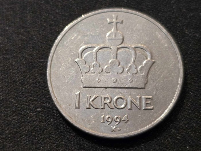  Norwegen 1 Krone 1994 Umlauf   