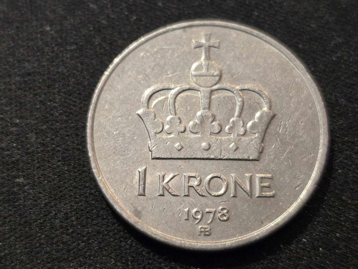  Norwegen 1 Krone 1978 Umlauf   
