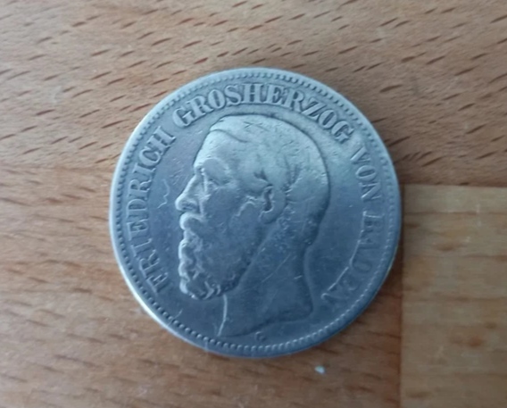 2 MARK Baden 1876 JÄGER 26 SS/VZ