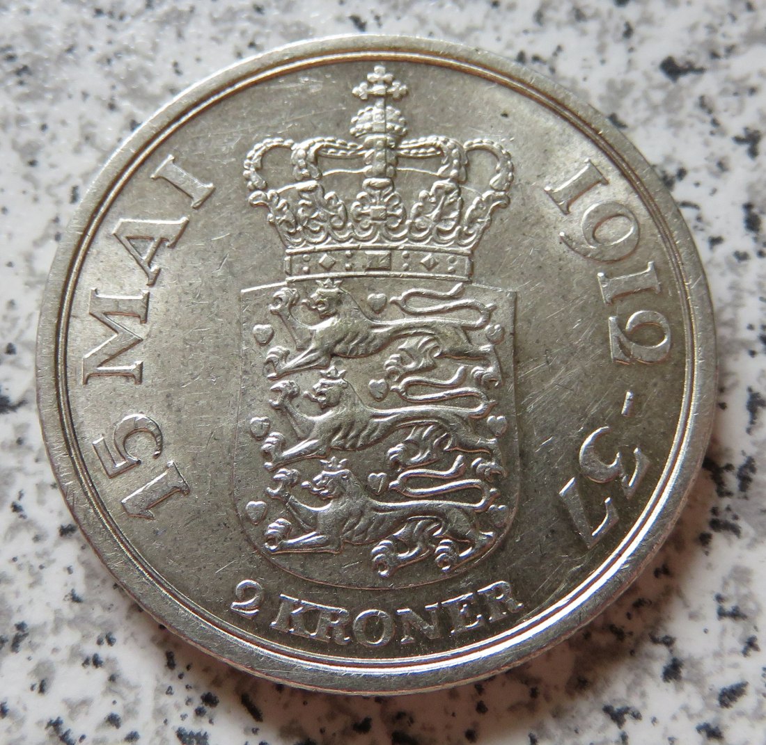  Dänemark 2 Kroner 1937   
