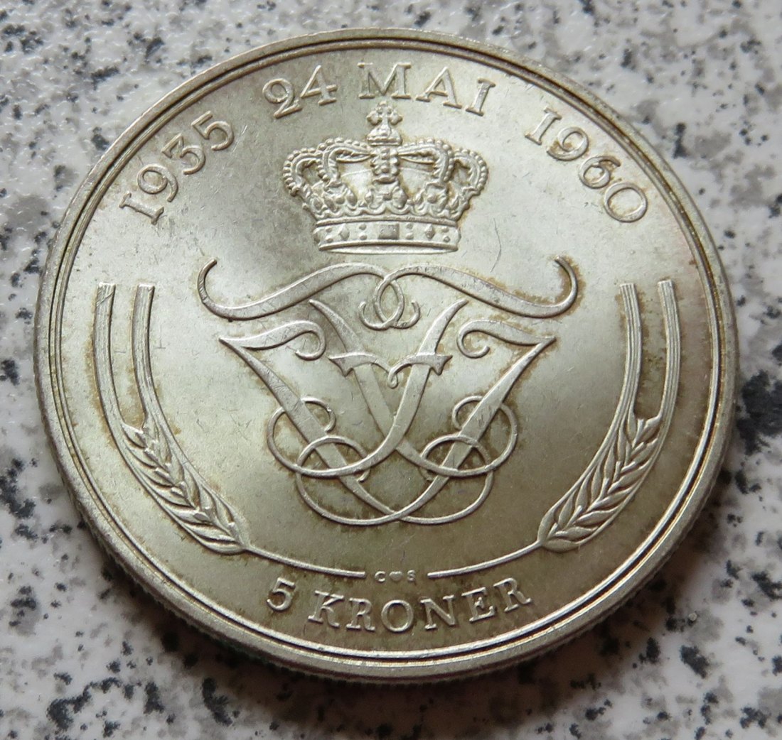  Dänemark 5 Kroner 1960   