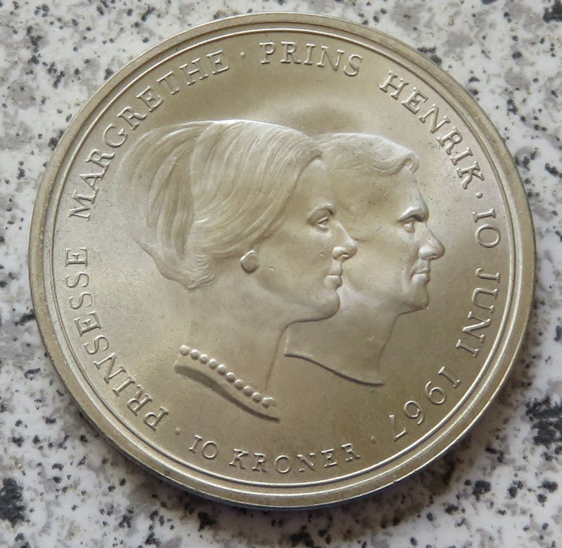  Dänemark 10 Kroner 1967   