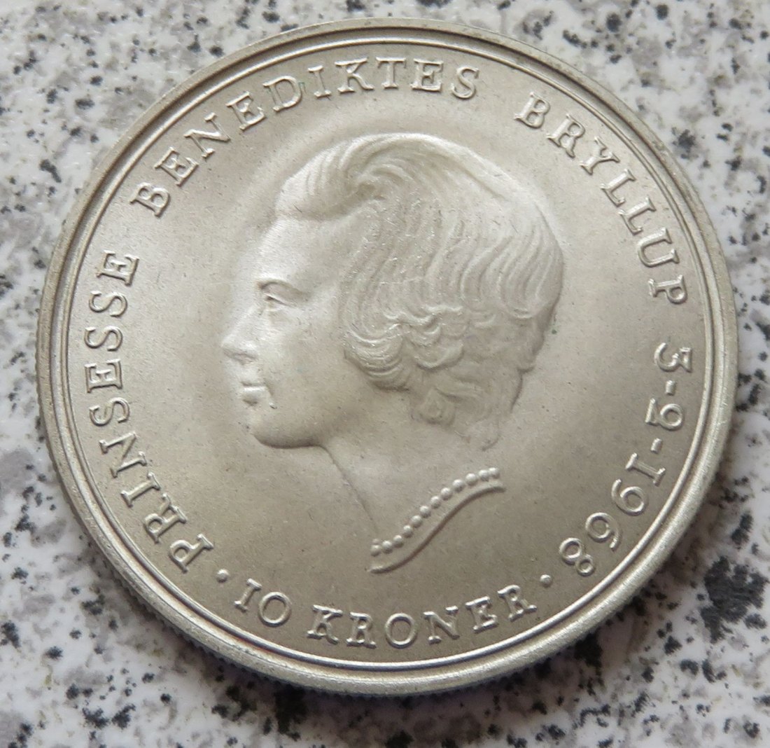  Dänemark 10 Kroner 1968   