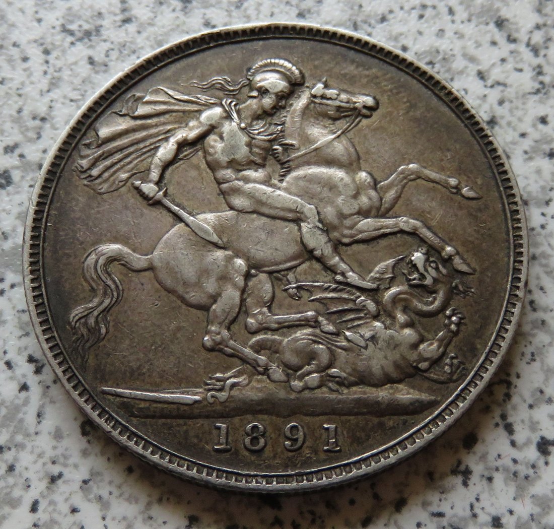  Großbritannien 1 Crown 1891   