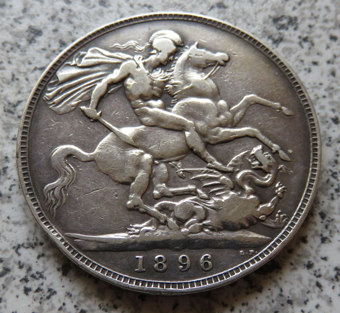  Großbritannien 1 Crown 1896, Rand LX, berieben   