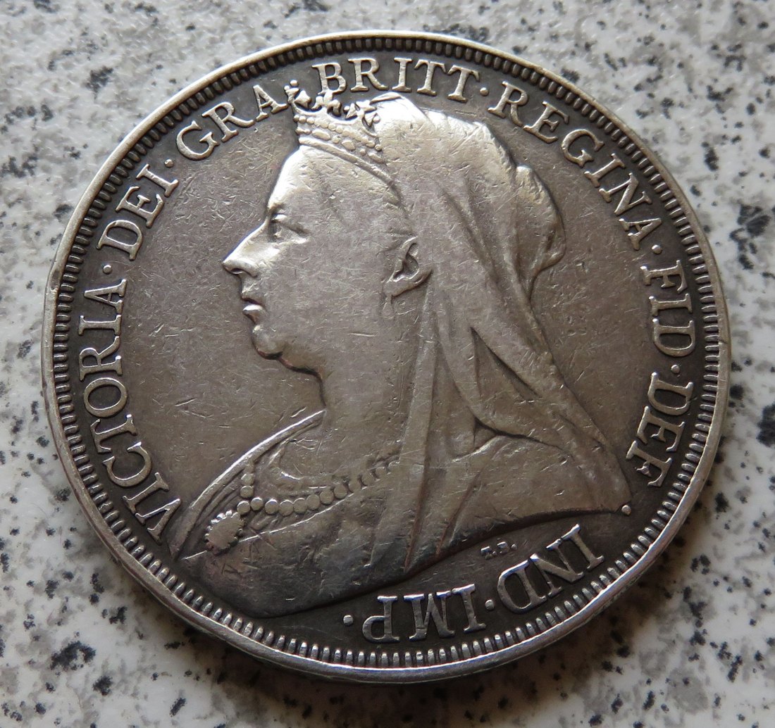 Großbritannien 1 Crown 1896, Rand LX, berieben   