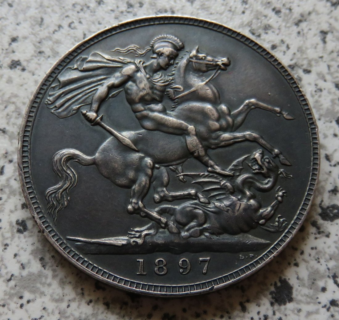  Großbritannien 1 Crown 1897, Rand LXI   