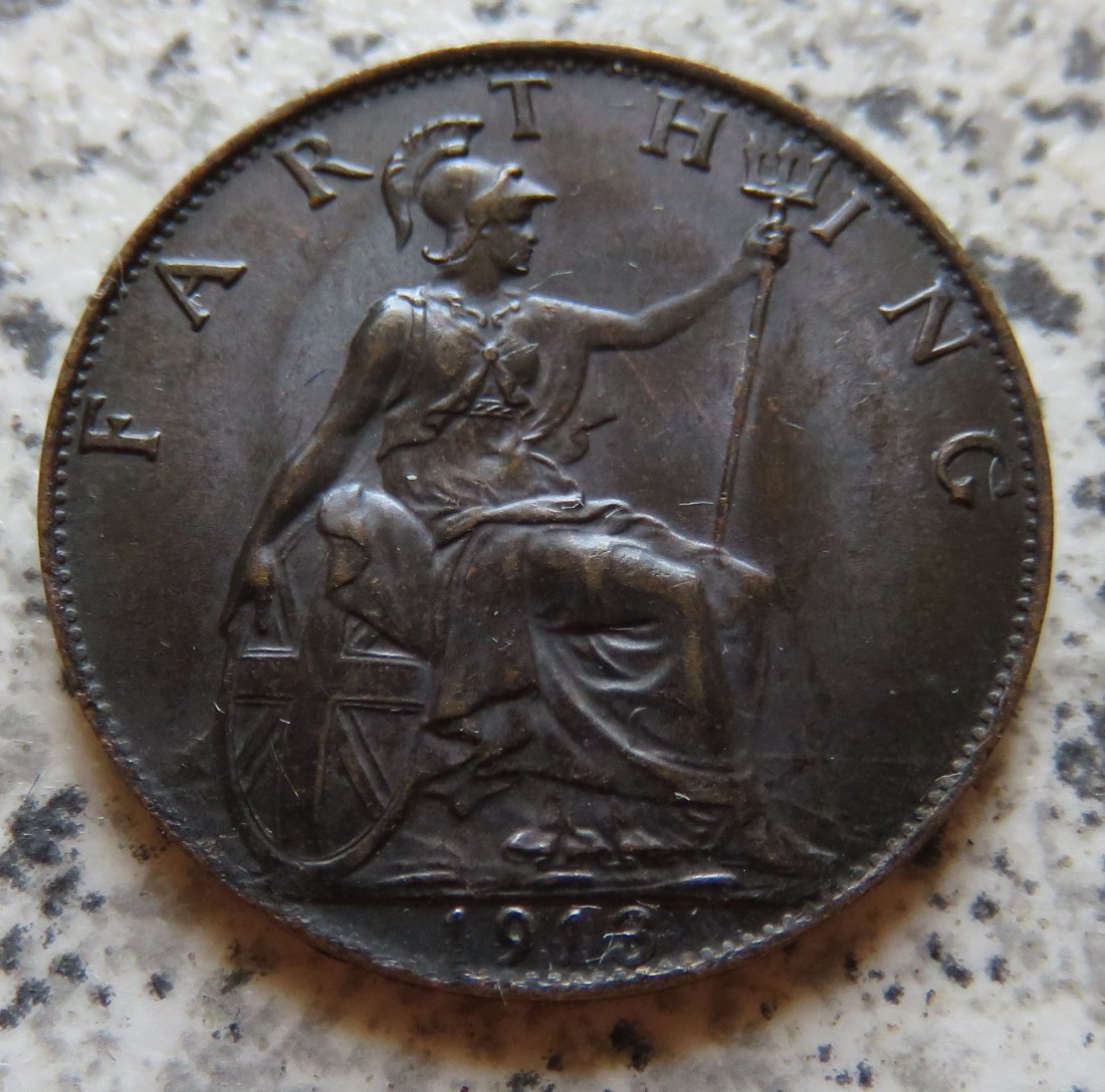  Großbritannien 1 Farthing 1913   