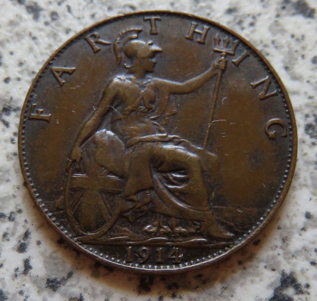  Großbritannien 1 Farthing 1914   