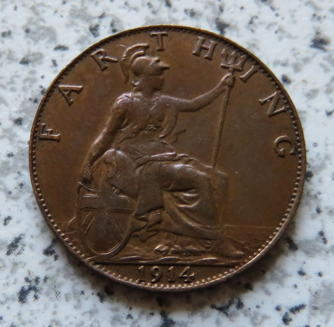  Großbritannien 1 Farthing 1914   