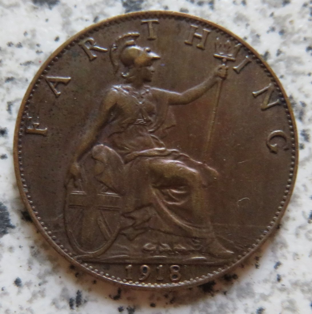  Großbritannien 1 Farthing 1918   